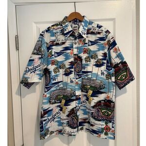 NWT Reyn Spooner x MLB LA Dodgers Scenic Aloha Shirt Men's M World Series Champs